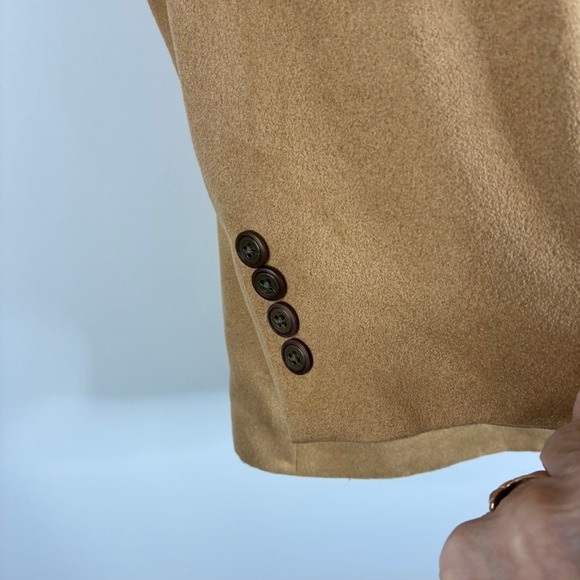 Chaps Ralph Lauren Men's Camel Suede Blazer Sport Coat Jacket Size 41R - Picture 10 of 16